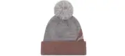 Women’s Reebok Light Gray Logo Intarsia Pom-Pom Beanie Cozy Soft - NWT