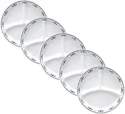 Corelle J385-FD CP-1833 Lunch Plates, Small Size, Set of 5, Dishes, Break-Resistant, Lightweight, Microwave Safe, Oven Safe, Dishwasher Safe, French Doilies