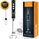 MF02 Rechargeable Milk Frother Handheld Foam Maker Stainless Whisk for Coffee