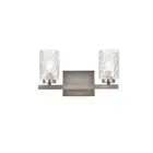 Living District Cassie 2 Light Vanity, Satin Nickel/Clear - LD7026W14SN