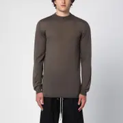 [Rick Owens] Powder grey cotton crew-neck sweater M Beige
