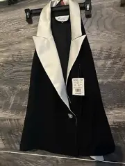 michaelangelo 2 pc tux top Black Ivory Size 10 Top Only NWT