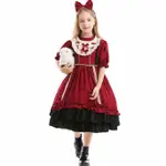 西班牙洛麗塔女孩服裝萬聖節兒童連衣裙女孩西班牙語