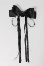 Black Rosette Hair Bow