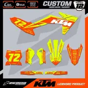 KTM 50 65 MOTOCROSS GRAPHICS CUSTOM MX GRAPHICS DECALS SX50 SX65 TUFF YEL/ORG