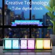 Full-Color RGB Glow Tube Clock DS3231 Clock With LED Music Spectrum DIY Kit Gift