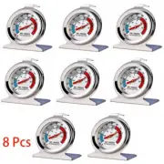 8PC Refrigerator Freezer Thermometer Fridge DIAL-Type Stainless Steel Hang Stand