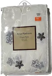 Westgate Astor Platinum Drape Panel 54.5x95 In Sheer Polyester Nylon White