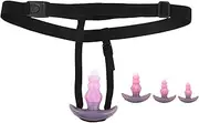 TangoDS 3 Sizes Strap-On Dildo Silicone Anal Plug Underpants Dildo Anal Beads Wearable Butt Plug Masturbation Pants Underwear Chastity Pants Sex Toys for Women(S)