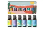 Crystal Wonderland Set of 6 AM to PM Healing Essential Oil Blend Folkessence