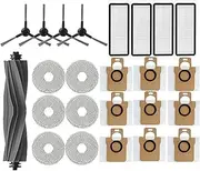 24Pcs Replacement Spare Parts Compatible for Bot L30 Ultra Robot Vacuum Cleaner Main Side Brush, Filter, Mop Rag, Dust Bag-B