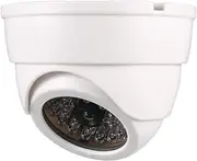 uxcell Fake Security Camera Dummy Dome CCTV with Blinking Red LED Warning Light for Home Outdoor Indoor White