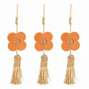 3x Nature Island Loofah Flower Chew/Gnaw Rabbit/Guinea Pig Pet Activity Toy ORNG