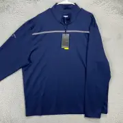 Callaway Weather Series Mens Pullover Golf Sweatshirt 2XL Blue Quarter Zip NEW