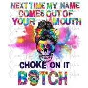 Sublimation Print My Name Skull Ready to Press Heat Transfer