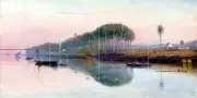 Art Egypt Landscape River Ceramic Mural Backsplash Bath Tile #2277