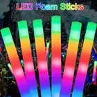 24PCS Light Up LED Foam Sticks Wands Rally Flashing Glow Party Xmas Halloween US