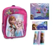 Disney Frozen Anna Elsa Girls 16" School Backpack, Hair Accessories, Jump Rope