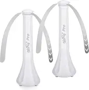 Table Food Fan for BBQ, Picnic, Pool Parties, Outdoor Dinner, Portable Food Spinner to Keep Food Clean, USB or Batteries Powered(White, 2Pack)