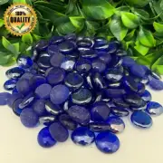 Navy Round Glass Pebbles Beads Stones For Arts, Craft, Mosaics 17 - 19mm 450g