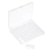 Plastic Bobbins Set with 36 Compartments Box for Sewing Machine, Transparent