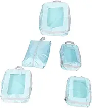 COMPUKAS 5Pcs Luggage Compression Bag Set Travel Storage Organizer for Clothes Shoes Electronics Toiletries Durable Packing Cubes for Efficient Space Saving