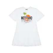 [Moschino] Moschino Teddy Bear-print Dress 12 A WHITE
