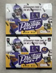 2024 Panini Prestige Football NFL Mega Box (x2) Caleb Williams RC Jayden Daniels