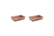 2PK Wiltshire Rose Gold Smart Stack Non-Stick Rectangular Roasting Baking Pan
