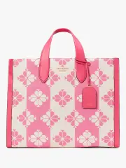 Spade Flower Two-tone Canvas Manhattan Large Tote