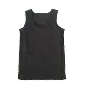 Haleychan Women's Tomboy Chest Binder Swimsuit Trans Lesbian Tank Top Pullover Corset Swimsuit Flat Chest S-3xl (only Swim Vest Black
