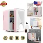 Compact 4L Makeup Fridge with Adjustable LED Mirror - Ideal for Bedroom & Car