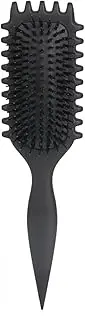 Curl Defining Brush New Curl Brush Premium Boar Bristle Curly Hair Brush for Perfectly Shaped and Defined Curls Detangling and Styling Hairbrush (Black)