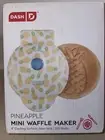 DASH ~ Mini Waffle Maker ~ Pineapple Design ~ 4" Non Stick Cooking Surface!