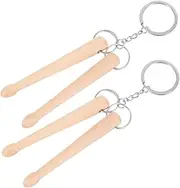 [JEWEDECO] 2Pcs Drumstick Keychain Pendant Unique Drum Stick Design Key Ring Creative Keychain for Bags Keys Mobile Phones for Drummers Music Lovers