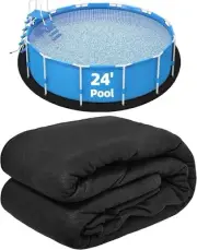 24-Foot Pool Liner Pad for Above Ground Pools, Round Under Pool Mat
