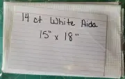 14 Count White Aida, 15x18"