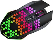 DOITOOL 1Pc Wireless RGB Gaming Mouse Adjustable Dpi Ergonomic Design for Home Office Use Enhanced Durability for Long Term Performance