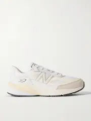 [New Balance] New Balance - Made In Usa 990v6 Leather And Mesh Sneakers - White - US8 US 8 White