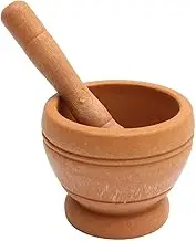 Resin Pestle & Mortar Set Garlic Herb Spice Mixing Grinder Crusher Kitchen Bowl Smashing Tools-Wood, GIG500117