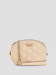 GUESS Women's Beige Tamsin Double Zip Crossbody Bag