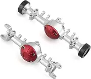 1/10 Front and Rear Axle Set for Mini-Z 1/10 RC Crawler Axial S&CX10 RGT 86100 RC Truck Upgrade Parts Fr&on&t and Rear Portal Axle Housing Aluminum Front & Rear Portal Axles