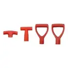 Shovel Handle Durable Structure Red PP Spade Handle for Garden Digging Raking