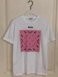 在飛比找Yahoo!奇摩拍賣優惠-全新超美 MSGM logo-print cotton T-