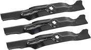 MAX COOL 3PCS Mower Blades Suitable for 50" Cub Cadet MTD Ride on Mower Replaces 742-04053 942-04053 B