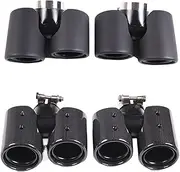 Compatible For LandRover Defender 90 110 20-23 Car Muffler Exhaust Tip End Trim Modified Tail Throat Stainless Real Carbon Fiber Style(Matte)