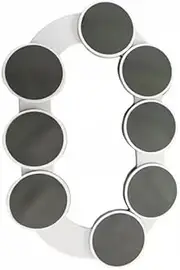 Expandable Turntable for Rectangular & Oblong Dining Tables, Black & Silver Rotating Tray for Dinner Table