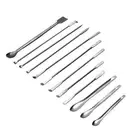 12*Lab Spatula Scoop Mix Set Stainless Steel Laboratory Sampling Spoon
