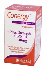 Health Aid Conergy CoQ-10 30mg, 30 Capsules