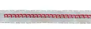 HANDPAINTED NEEDLEPOINT CANVAS BELT CHRISTMAS RED SANTAS 38" LONG NEW